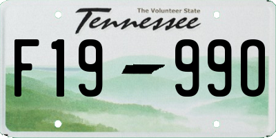 TN license plate F1999O