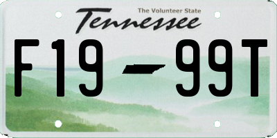 TN license plate F1999T
