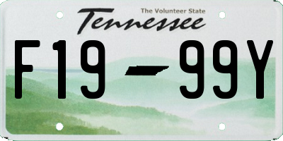 TN license plate F1999Y