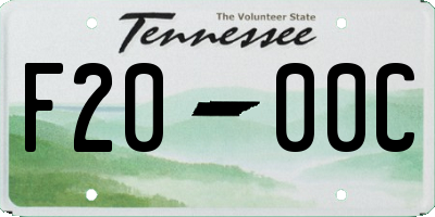 TN license plate F2000C