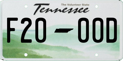 TN license plate F2000D