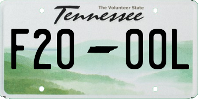 TN license plate F2000L