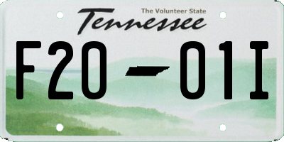 TN license plate F2001I