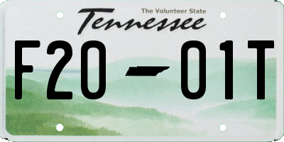 TN license plate F2001T