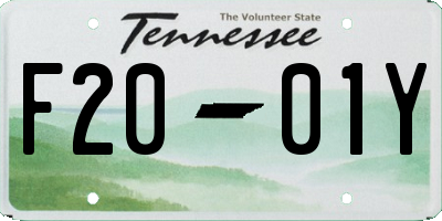 TN license plate F2001Y