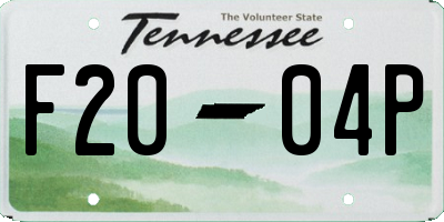 TN license plate F2004P