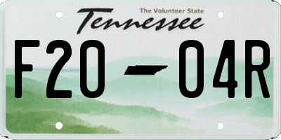 TN license plate F2004R