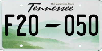TN license plate F2005O
