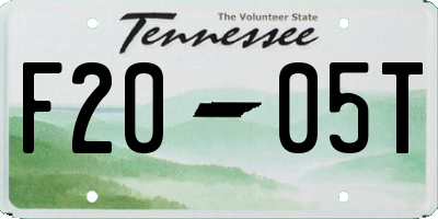 TN license plate F2005T