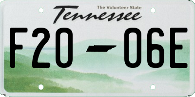 TN license plate F2006E