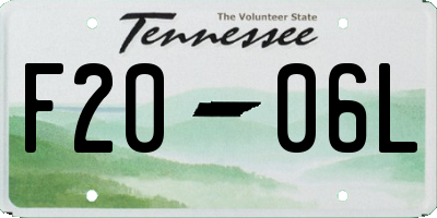 TN license plate F2006L