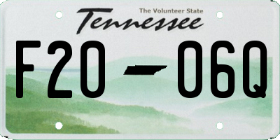 TN license plate F2006Q