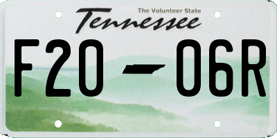 TN license plate F2006R