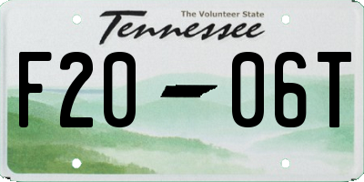 TN license plate F2006T