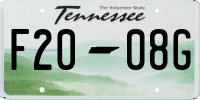 TN license plate F2008G