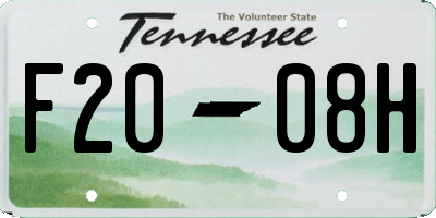 TN license plate F2008H