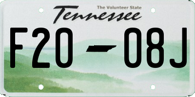 TN license plate F2008J