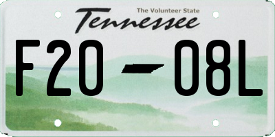 TN license plate F2008L