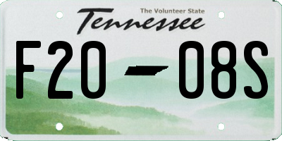 TN license plate F2008S