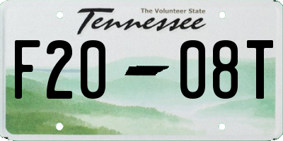 TN license plate F2008T