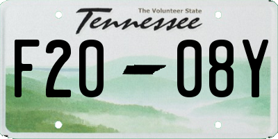 TN license plate F2008Y