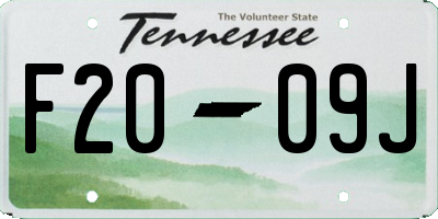 TN license plate F2009J