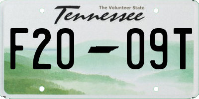 TN license plate F2009T