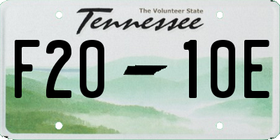 TN license plate F2010E