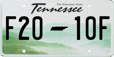 TN license plate F2010F