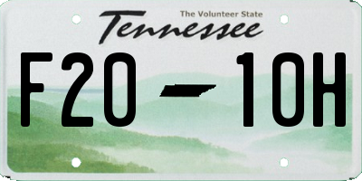 TN license plate F2010H