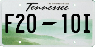 TN license plate F2010I