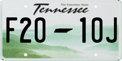 TN license plate F2010J