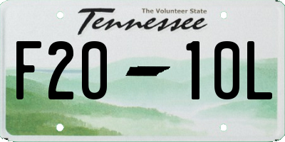 TN license plate F2010L