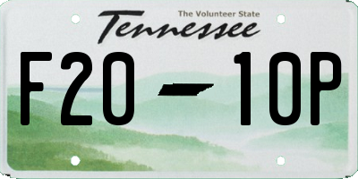 TN license plate F2010P