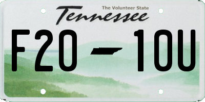 TN license plate F2010U