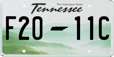 TN license plate F2011C