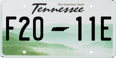 TN license plate F2011E