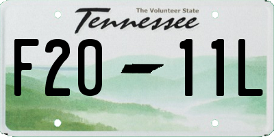 TN license plate F2011L
