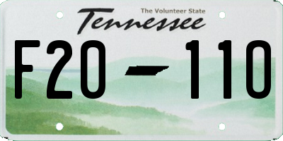 TN license plate F2011O
