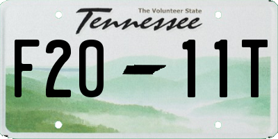 TN license plate F2011T