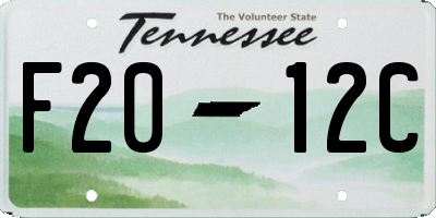 TN license plate F2012C