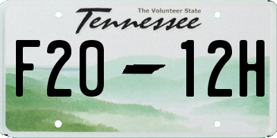 TN license plate F2012H