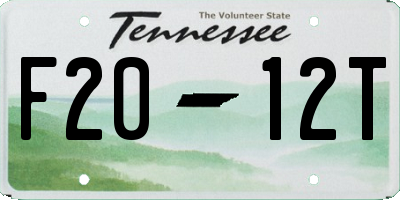 TN license plate F2012T