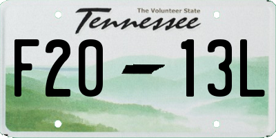 TN license plate F2013L