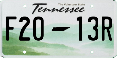 TN license plate F2013R