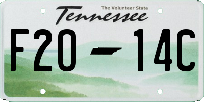 TN license plate F2014C