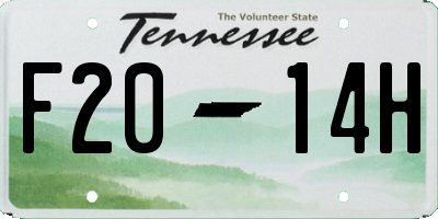 TN license plate F2014H
