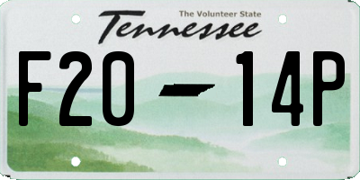 TN license plate F2014P