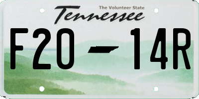 TN license plate F2014R