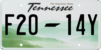 TN license plate F2014Y